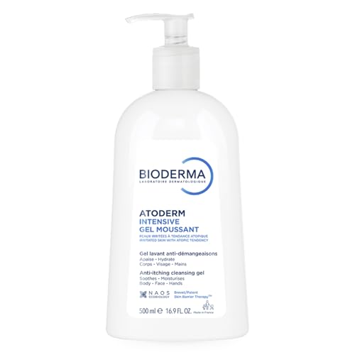 BIODERMA Atoderm Intensive gel moussant - Nettoie, purifie, aide à apaiser les démangeaisons -...