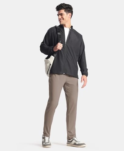 Image of Jockey SP16 Men's Soft Touch Microfiber Elastane Slim Fit Active Wear Trackpants with Side Pockets
