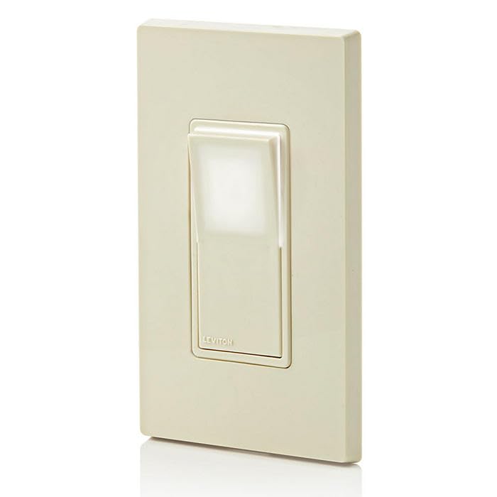 Leviton L5611-2T 15 Amp Decora LED Illuminated Light Wall Switch, Single-Pole - Light Almond - Image 4
