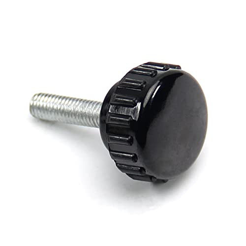 Image of Othmro 10Pcs M5 x 20mm Male Thread Knurled Clamping Knobs Grip Thumb Screw on Type Round Head Screw Black Plastic Bakelite Straight Handle Thread Screw Ball Knob for Drill Press Lathe