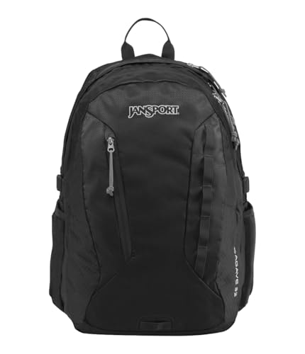 JanSport Agave Hiking Backpack - 32 Liter Daypack with Universal 3L Hydration System or 15 Inch Laptop Sleeve, Black