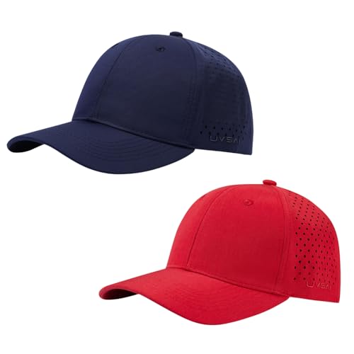 Image of UPF 50+ Performance Water Resistant Baseball Cap Lightweight Breathable Hat Golf Running Boat Hiking for Men Women