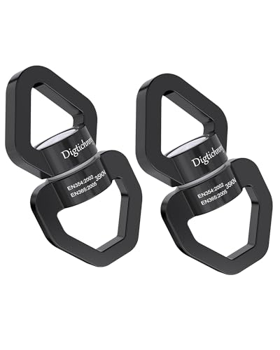 Digtichnny 35KN Swing Swivel, Indoor Outdoor Spinner, Black, 2 Pack