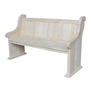International Concepts Sanctuary Bench, Unfinished, Wood