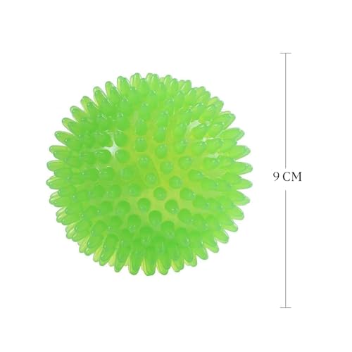 Image of Dog Toy Super Durable TPR Rubber, Ultra Light, Strong & Bouncy|Chew Toy for Dogs and Pets|Durable Natural Rubber Spiked Ball Toy|Chew and Teething Toy for Dogs and Puppies (Green)