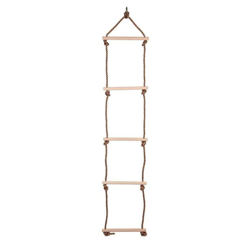 Shopster Climbing Rope Ladder Indoor/Outdoor 72 inch Length Wooden Children Climbing Swing Kids Sports Toys pe Rope rungs Sports for Active Outdoor Play Equipment (5 rungs)- Multi Color (B0B1MYD3TN) Amazon Price History, Amazon Price Tracker