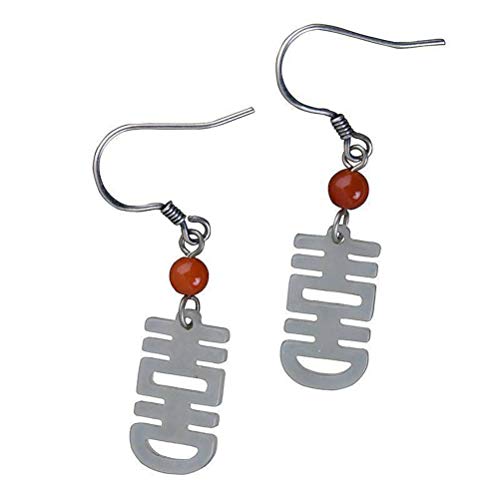 Boucles d'oreilles néphrite anti-allergie style rétro ethnique
