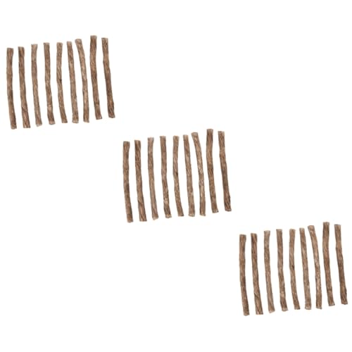 Lot De 3 Cordes De Cheminée pour Barbecue D'extérieur Pique- en Jute Ciré Résistantes Aux Intempéries Compactes Et Sûres À Utiliser 20 Pièces X 3