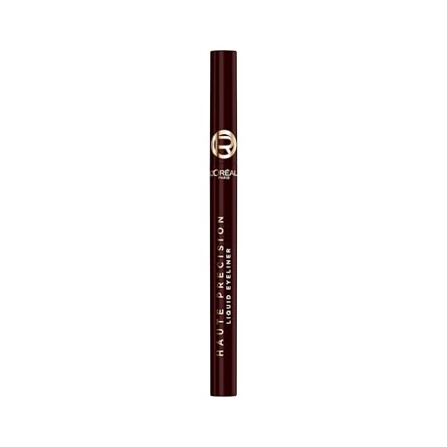 L'Oréal Paris Augen Make-up, Haute Precision Eyeliner für intensive Farbe & präzise Linien, Flüssiger Lidstrich-Stift… – Ansicht 1