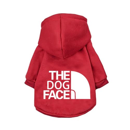 ドッグ ウエア ペット 犬服 秋冬衣装 柔らかい サンゴフリース 防寒 コート 人気 ファッション 小型犬 中型犬 春秋冬服 お散歩 ドッグラン お出かけウェア 全5色 可愛い フードあり (S, レッド)