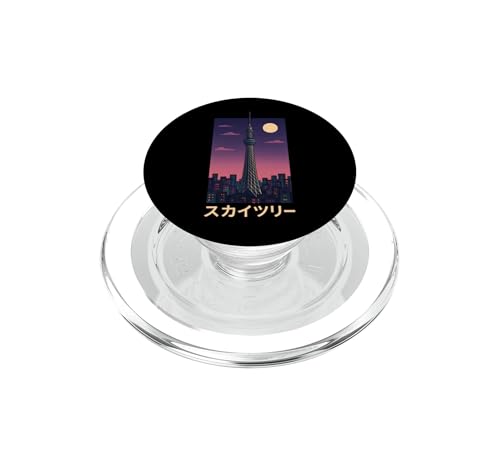 PopSockets MagSafe Tokio Skytree para fotos urbanas y vídeos cómodos con diseño retro Japón
