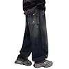 Boys Baggy Jeans Kids Straight Leg Denim Trousers Elasticat Waist Trendy Hip Hop Teenager Boys Age 4-15 Years Loose Cargo Pants Autumn Casual (Dark Blue, 14-15 Years)