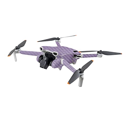 Image of MightySkins Carbon Fiber Skin Compatible with DJI Mini 3 - Purple Gator Skin | Protective, Durable Textured Carbon Fiber Finish | Easy to Apply