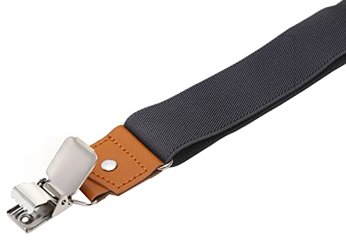 Image of Suspenders for Men Y Back Adjustable Elastic with Strong Clips 47 Inches