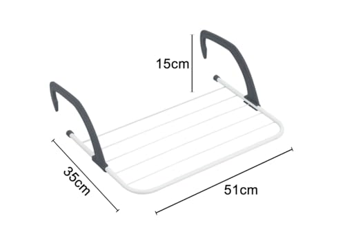 Étendoir à linge extérieur BIANCHERIAWEB compact et solide pour balcon - 4