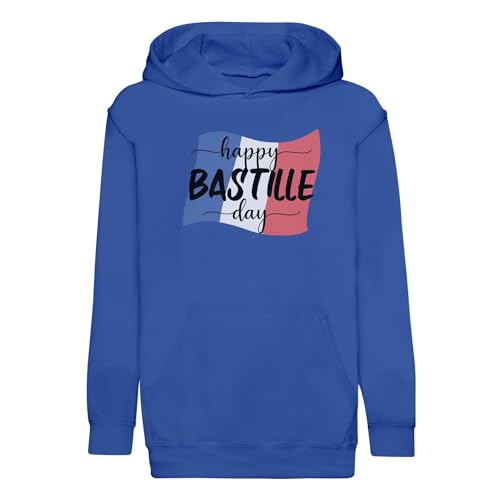 Sweat à Capuche Enfant Fête Nationale Premium en Coton Doux