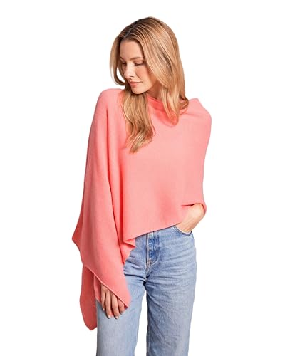 Image of CLAUDIA NICHOLE Womens 100% Cashmere Dress Topper - Cashmere Poncho Wrap