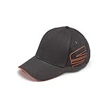 Material: 100% algodón. Seat 6h1084300gae Gorra Snapback Tapa – Gorra de béisbol, Antracita/Naranja