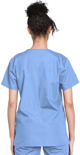 Cherokee Unisex Scrub Set for Men & Women V-Neck Top & Drawstring Pant Medical Uniform 3 Pockets, Durable Easy Care - WW530C