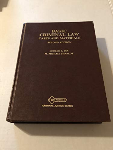 Basic criminal law: Cases and materials (Crimin... 0829903186 Book Cover