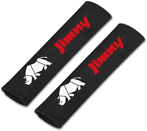 BUBIDU 2pcs PUレザーカーシートベルトパッド鈴木ジムニー、ソフトスポンジチャイルドアダルトシートベルトショルダーパッド、バックパックショルダーバッグカバー用シートベルトプロテクター