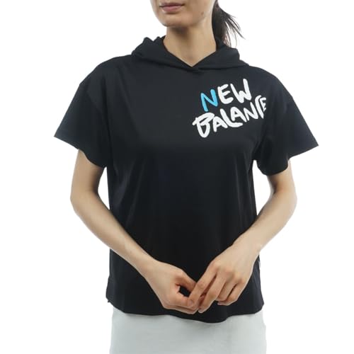 [ニューバランス] ゴルフ 半袖 スウェットパーカー (ストレッチ性・接触冷感性) / レディース / 012-6164503 010_ブラック 2 [L]