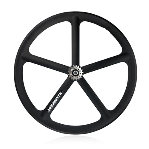 Ruote Mag 700C Nere A 5 Raggi Per Bici A Scatto Fisso Freni A V Ruote Anteriori E Posteriori Da 120 Mm Per Pneumatici 700 * 23-28C(Rear Wheel)