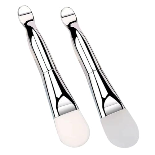 PartyKindom Silicone Face Mask Brush Dual-ended Facial Brush for Women Soft Bristles Face Mask Applicator