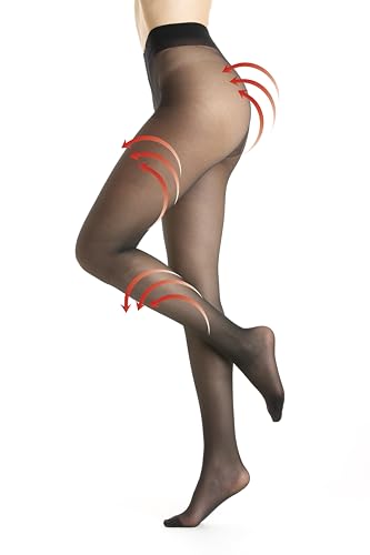 Gi&Gi Collant pour Femme 70 DEN, Chaussettes pour Femme avec Compression Dégressive N.3310, marron, S