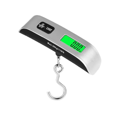 Portable Luggage Weight Scale - 110lb/50kg Digital LCD Display for Travel - Mini Handheld Weighing Tool for Suitcases, Duffel Bags & Baggage - Accurate & Lightweight