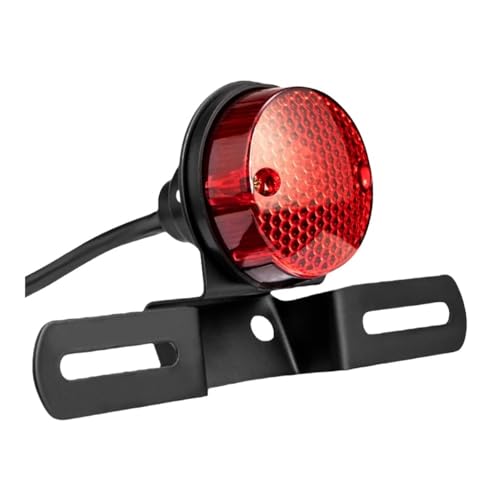 Feu stop arrière de moto rond en métal pour feu circulation et modification