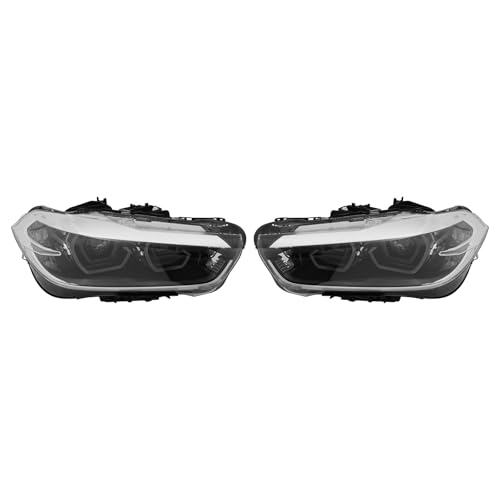 Eapmic LED Headlight Assembly for 2018-2021BMW X2 F39, Left & Right Side Front Headlamp, Direct Replacement OE 63117489233 63117489234 (Pair Set)