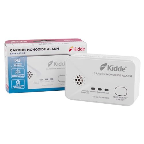 Kidde 2030-DCR Compact 10 Year Life Carbon Monoxide Alarm with AA batteries