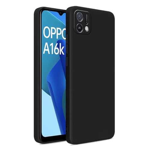 Image of Bintage Rubber TPU Camera Protection | Back Cover Case Compatible for Oppo CPH2421 / Oppo A16E - Black