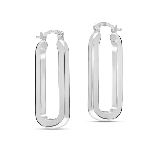 LeCalla Real 925 Sterling Silver Hoop Earrings | Women's Chunky Statement Twisted Hoop Earrings | Lightweight Click-Top Earring Hoops | Italian Design Shrimp Earring for Jewelry Gifts4