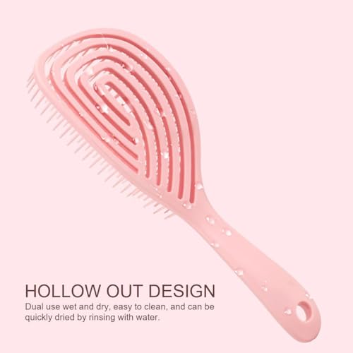 Image of Premium Pink 3D Hair Brush for Styling, Detangling and Grooming for Men and Women |Straightens & Detangles Curly Hairs | Reduces Hair Breakage and Promotes Hair Growth | Best Hair Brush for All Hair Types Assorted
