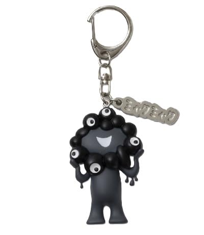 大阪・関西万博 ミャクミャク キーホルダー 【EXPO2025】 立体PVCキーホルダー プレート付 黒 BLACK 記念 モノトーン ブラック マスコット 新色 サイズ50×30×20mmのサムネイル