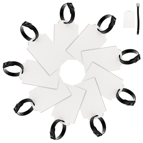 Étiquettes de Valise pour Transfert Thermique Gadpiparty Panneau Dense Blanc x30