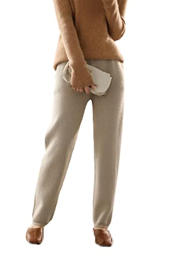 Pantalon automne hiver femme tricot chaud taille haute casual collant laine S