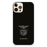 Funda para iPhone 12-12 Pro del Benfica Escudo Fondo Negro para Proteger tu móvil. Carcasa para iPhone de Silicona Flexible con Licencia Oficial de Licencia Oficial Benfica