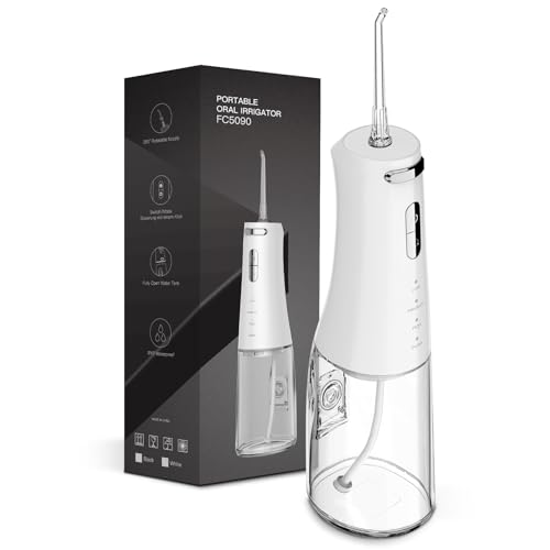 Water Flosser for Teeth Cordless - 4 Modes Oral Irrigator 300ML Braces Flossers Cleaner,Rechargeable Portable IPX7 Waterproof Oral Irrigator Professional Flossing Cleaning Picks for Home Travel Water Flosser for Teeth Cordless - 4 Modes Oral Irrigator 300ML Braces Flossers Cleaner,Rechargeable Portable IPX7 Waterproof Oral Irrigator Professional Flossing Cleaning Picks for Home Travel