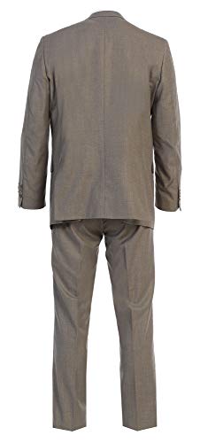 Elegant Men's Modern Fit Three Piece Two Button Suit - Many Colors (34 Short, Sand)2