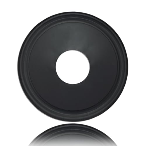 Image of Molded Nylon Ceiling Medallion for Light Fixtures and Ceiling Fans Black 13 inchOD x 4 inchID x 1-1 /8 inchP (Fits Canopies up to 10-1 /2 inch)