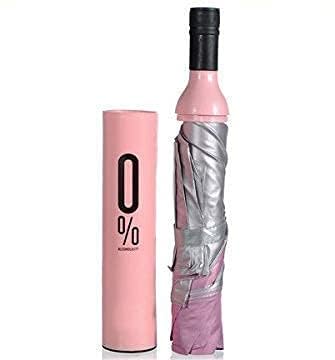 Image of Bottle Umbrella Double Layer Folding Automatic Open for Girls, Multiuse Windproof Protect- Sunlight Cold Wave Heat Wave, Dust & UV Rain Size 21 Inch with Bottle Cover for Men & Women