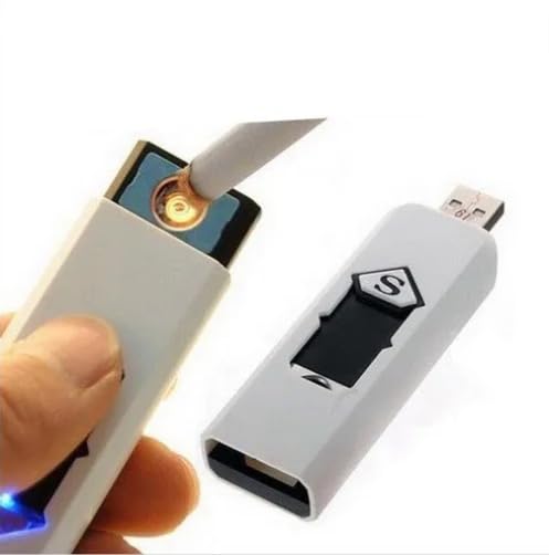 Generic USB Charging Lighter | Eco-Friendly, Smart, Flameless, Windproof, Portable, Modern, White Plastic Electronic Lighter-picture-12