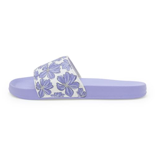 Image of Red Tape Womens Sliders in Slate Blue | Casual Pool Sliders | SLATE BLUE | 3 UK