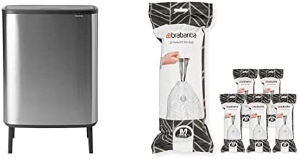 Brabantia Bo Touch Bin HI - 1 x 60 Litre Inner Bucket (Matt Black) Waste/Recycling Kitchen Bin