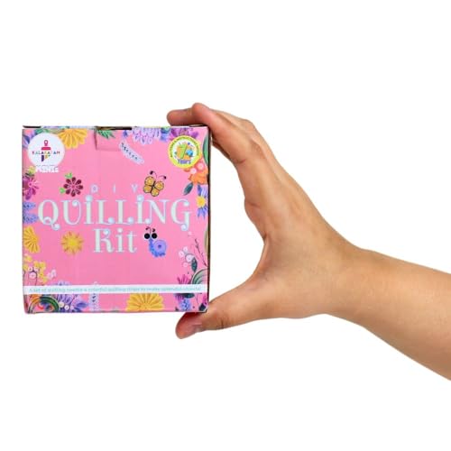 Image of Kalakaram Mini DIY Quiiling Craft Kit | DIY On-The-Go Art & Craft Activity Kit for Kids | Qulling Paper Strips for Stars | Birthday Return Gift & Party Favor for Girls & Boys Ages 4, 5, 6, 7 Years