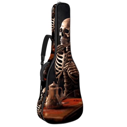 Sac pour guitare acoustique avec 2 poches résolvant le manque de rangement