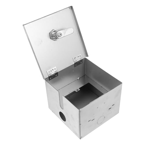 Caja de conexiones de acero inoxidable NUOBESTY con cerradura de seguridad gris plata